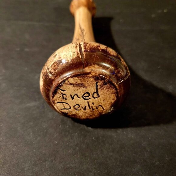 Vintage Fred Devlin Art Pottery Bud Vase With A Pressed Foliage Pattern - Picture 4 of 6